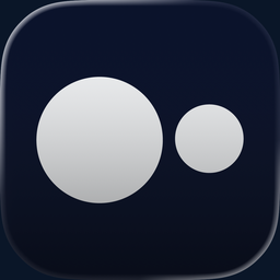 The Gym Jotter app icon: two white dots on navy